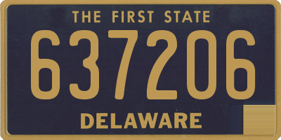 DE license plate 637206