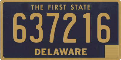 DE license plate 637216
