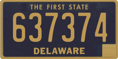 DE license plate 637374