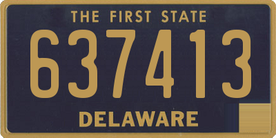 DE license plate 637413