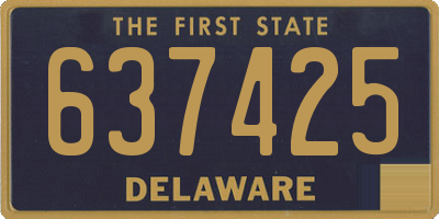 DE license plate 637425