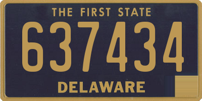 DE license plate 637434