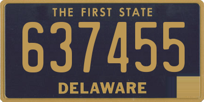 DE license plate 637455