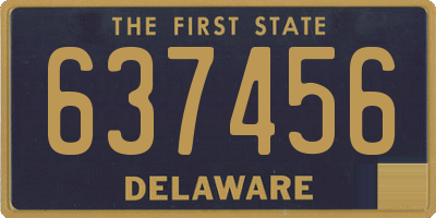 DE license plate 637456