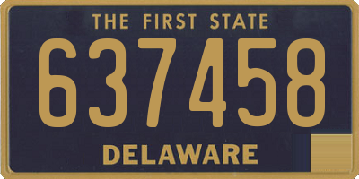 DE license plate 637458