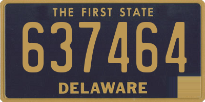 DE license plate 637464