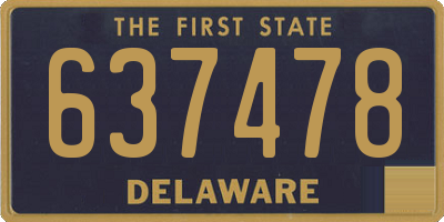 DE license plate 637478