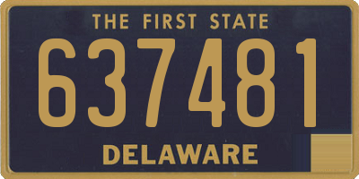 DE license plate 637481