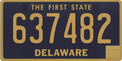 DE license plate 637482