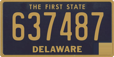 DE license plate 637487
