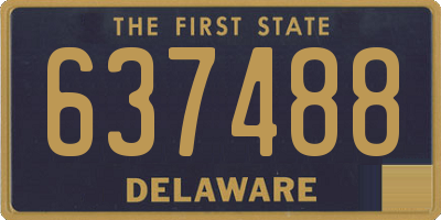 DE license plate 637488