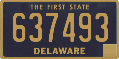 DE license plate 637493