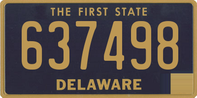 DE license plate 637498