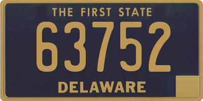 DE license plate 63752