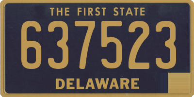DE license plate 637523