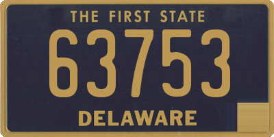 DE license plate 63753