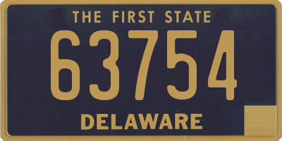 DE license plate 63754