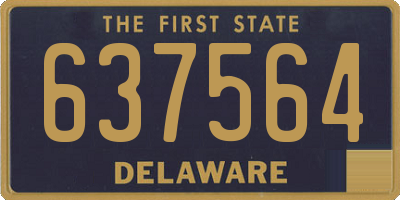 DE license plate 637564