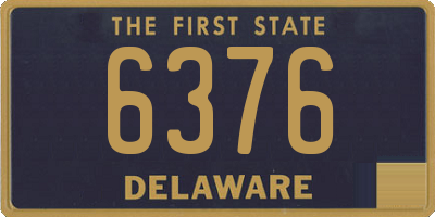 DE license plate 6376