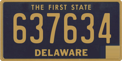 DE license plate 637634