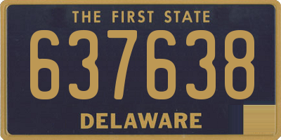 DE license plate 637638