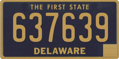 DE license plate 637639