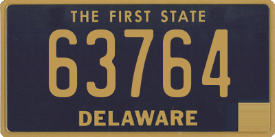 DE license plate 63764