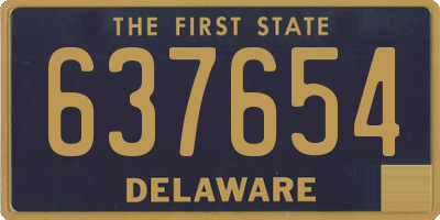 DE license plate 637654