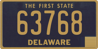 DE license plate 63768