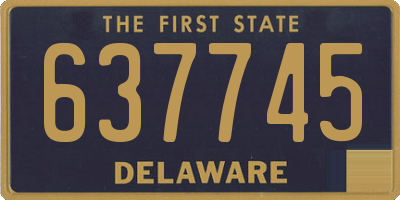 DE license plate 637745