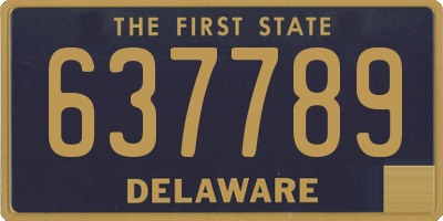 DE license plate 637789