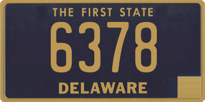 DE license plate 6378