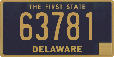 DE license plate 63781