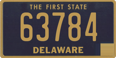 DE license plate 63784