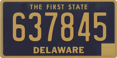 DE license plate 637845