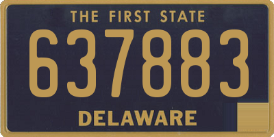DE license plate 637883