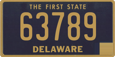 DE license plate 63789