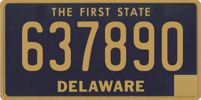 DE license plate 637890