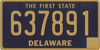 DE license plate 637891