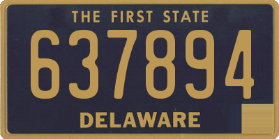 DE license plate 637894