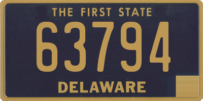 DE license plate 63794