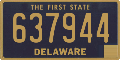 DE license plate 637944