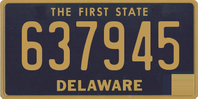 DE license plate 637945