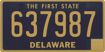 DE license plate 637987