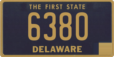 DE license plate 6380