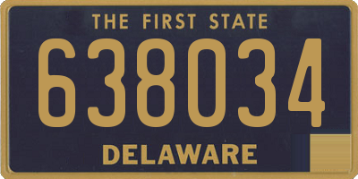 DE license plate 638034