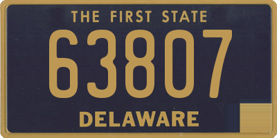 DE license plate 63807