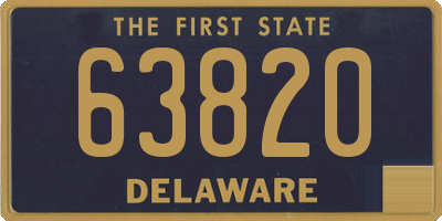 DE license plate 63820