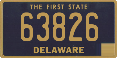 DE license plate 63826