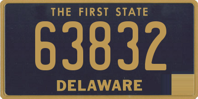 DE license plate 63832